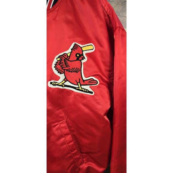 Vintage Starter St. Louis Cardinals Satin Embroidered Logo Jacket XL Pre Owned - Picture 3 of 16